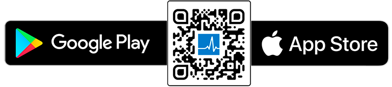 Qr Code for App Store and Google Play Download.